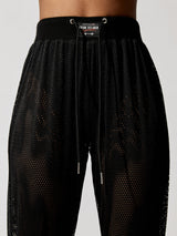 Mesh Hi-rise Sweatpant - Black