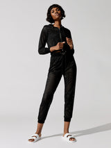 Mesh Hi-rise Sweatpant - Black