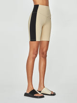 Blake Biker Short - Tan And Black