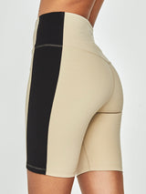 Blake Biker Short - Tan And Black