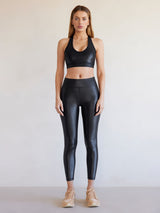 Regular Rise 7/8 Legging in Takara Shine - Black