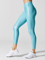 Regular Rise 7/8 Legging in Takara Shine - Light Aqua