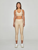 Regular Rise 7/8 Legging in Takara Shine - Sandy Tan