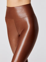 High Rise 7/8 Legging in Takara Shine - Cappuccino