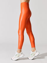 High Rise 7/8 Legging in Takara Shine - Electric Orange