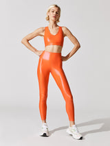 High Rise 7/8 Legging in Takara Shine - Electric Orange