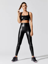 High Rise Full-length Legging in Crocodile Takara Shine - Black