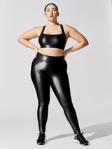 Regular Rise Full-length Legging in Crocodile Takara Shine - Black