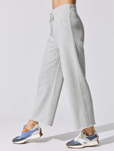 French Terry Capri Sweatpant - Heather Grey
