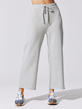French Terry Capri Sweatpant - Heather Grey