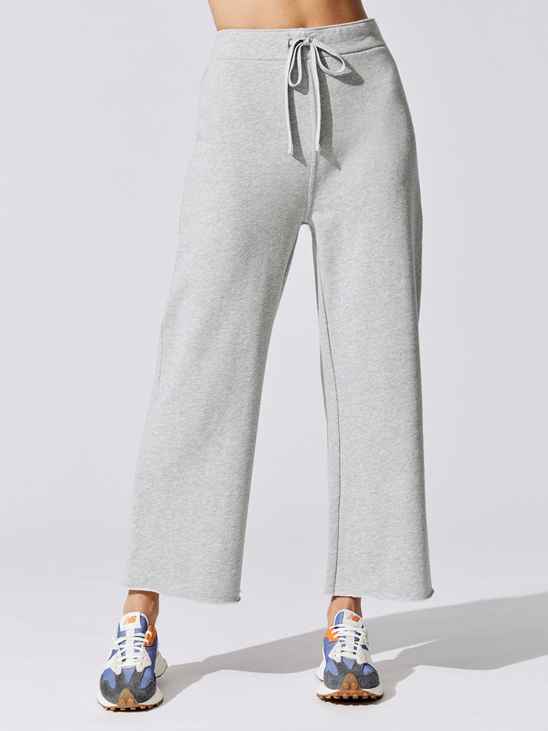 French Terry Capri Sweatpant - Heather Grey