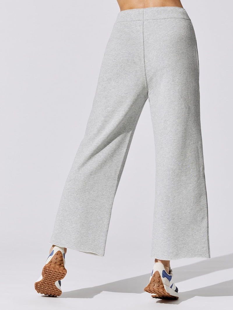 French Terry Capri Sweatpant - Heather Grey