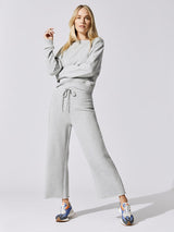 French Terry Capri Sweatpant - Heather Grey