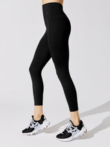 High Rise 7/8 Legging With Pockets in Cloud Compression - Black