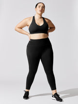 High Rise 7/8 Legging With Pockets in Cloud Compression - Black