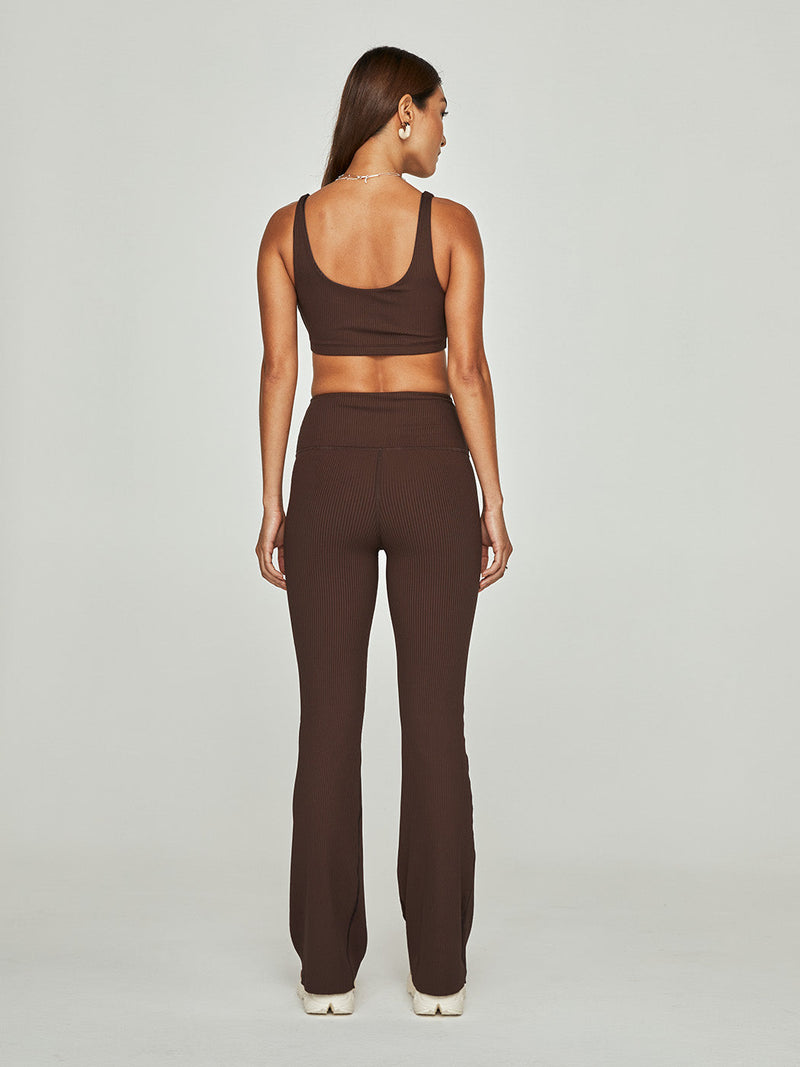 Ribbed Flare - Dark Oak