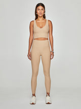 High Rise Full-Length Legging in Melt - Sandy Tan