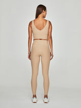 High Rise Full-Length Legging in Melt - Sandy Tan