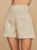 Linen Utility Short - Tan