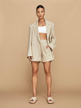 Linen Utility Short - Tan