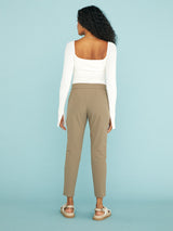 Pintuck Trouser - Tan