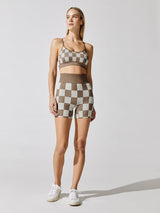 Juno Knitted Seamless Biker Short - Brown