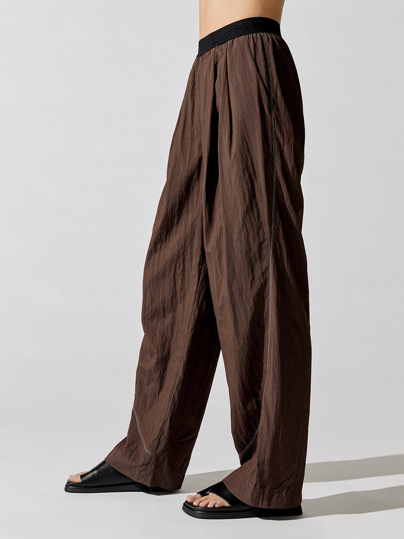 Leo Wide Leg Pants - Brown